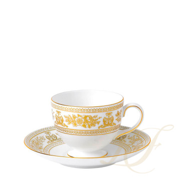 Чашка чайная с блюдцем 200мл коллекции Gold Columbia бренда Wedgwood