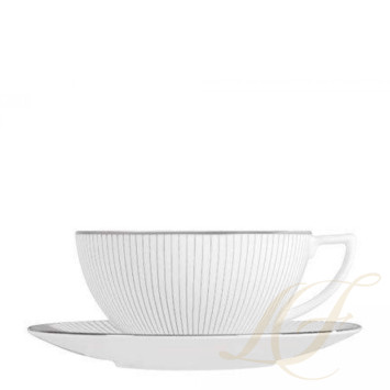 Чашка чайная с блюдцем 150мл коллекции Jasper Conran - Pin Stripe бренда Wedgwood