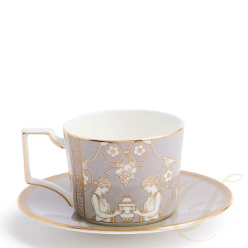 Чашка чайная с блюдцем 250мл коллекции Renaissance Grey 