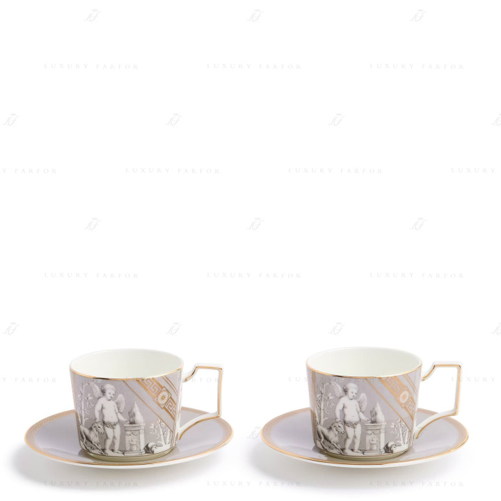 Чашка чайная с блюдцем 250мл, 2шт. коллекции Renaissance Grey 