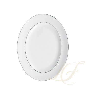 Блюдо овальное 35см коллекции Vera Wang - Blanc Sur Blanc бренда Wedgwood
