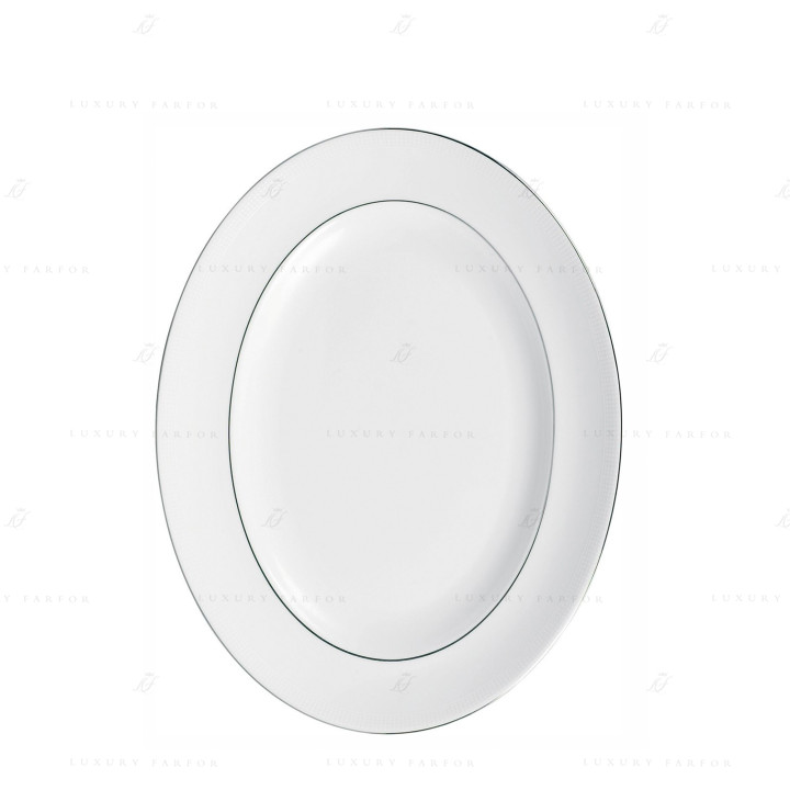 Блюдо овальное 35см коллекции Vera Wang - Blanc Sur Blanc бренда Wedgwood