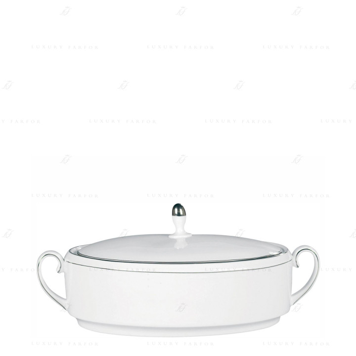 Рагушница 1400мл коллекции Vera Wang - Blanc Sur Blanc бренда Wedgwood