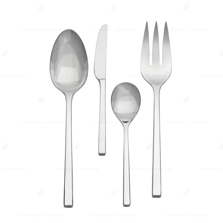 Набор столовых приборов из 4 предметов коллекции Vera Wang - Polished бренда Wedgwood