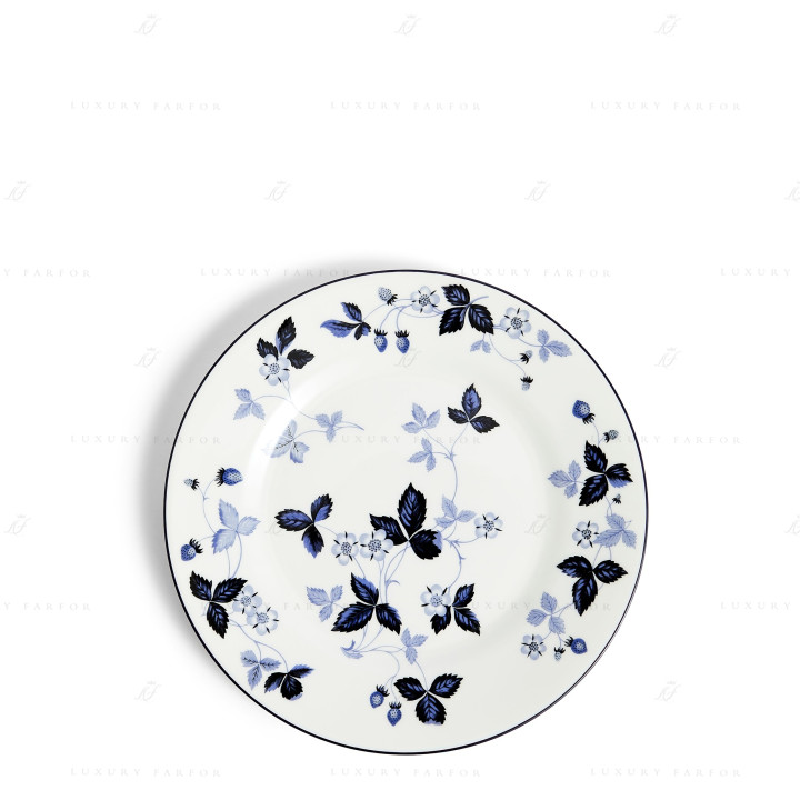 Тарелка закусочная 21см коллекции Wild Strawberry Inky Blue бренда Wedgwood