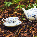 Чашка чайная с блюдцем 177мл коллекции Wild Strawberry Inky Blue бренда Wedgwood