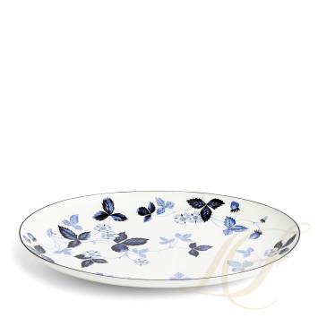 Блюдо овальное 30см коллекции Wild Strawberry Inky Blue бренда Wedgwood