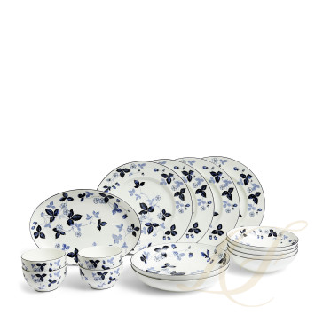 Набор из 15 предметов коллекции Wild Strawberry Inky Blue бренда Wedgwood